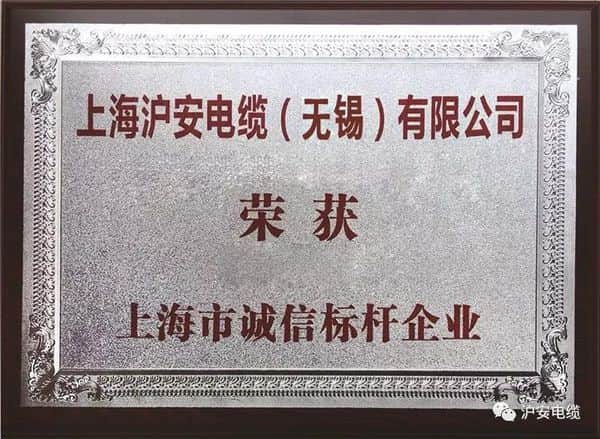 上海市誠(chéng)信標(biāo)桿企業(yè)